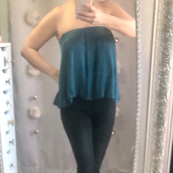 Urban Outfitters sleeveless crop teal top - Picture 2 of 3